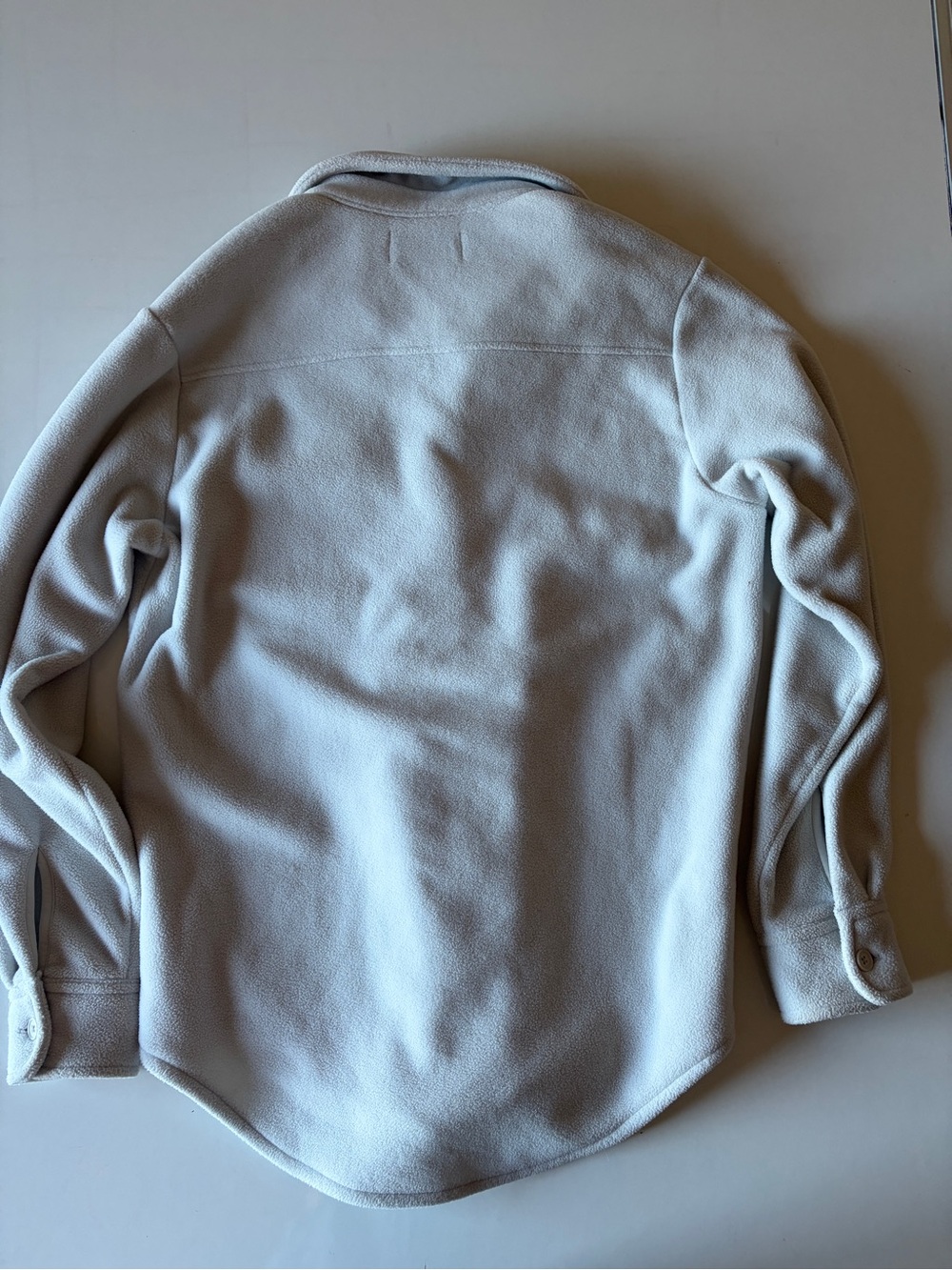 Tna white fleece shacket long sleeve shirt jacket women’s size 1/Small button up - Picture 8 of 8